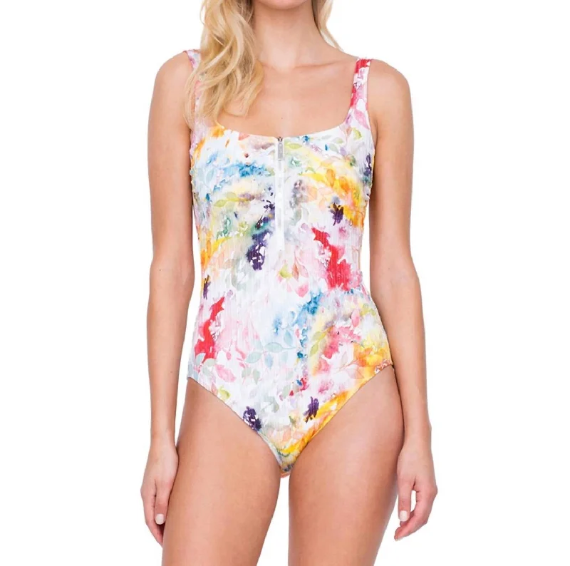 Comfortable Women's Outfits One Piece Swimsuit In Got Aquarelle Yellow