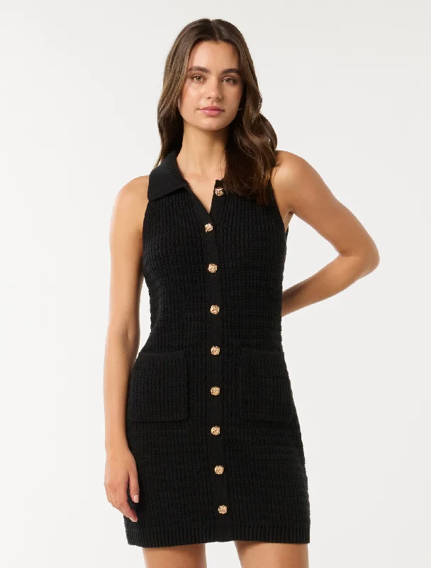 Women's Plus-Size Clothes Beck Textured Knit Mini Dress