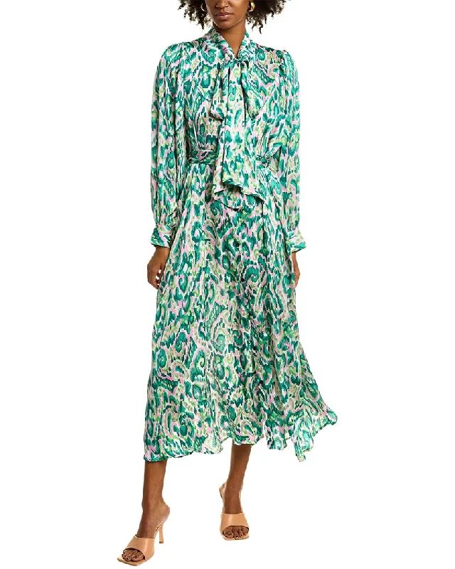 Women's Clothing Boutique Beulah Scarf Neck Maxi Dress