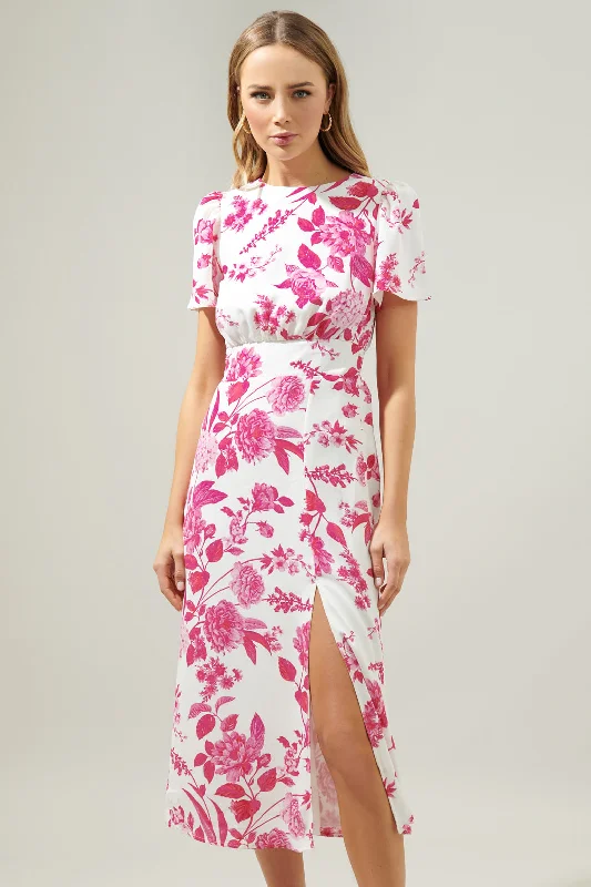 Women's Loungewear Clothes Clarice Bloom Floral Midi Dress