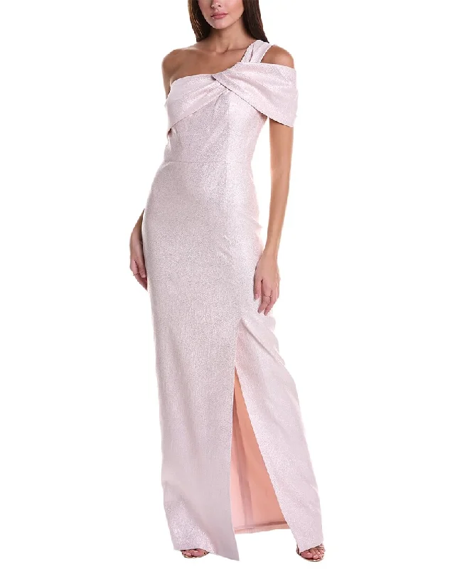 Flash Discount Teri Jon by Rickie Freeman One-Shoulder Gown