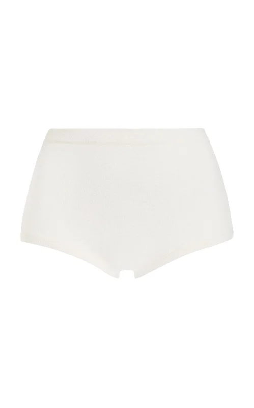 Trendy Boutiques Online Aris Knit Short in Ivory Merino Wool