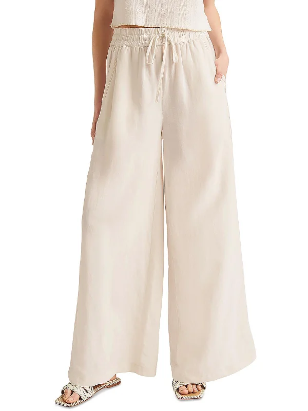 Women's Clothing Sale Bailey Womens Slub Linen Wide Leg Pants