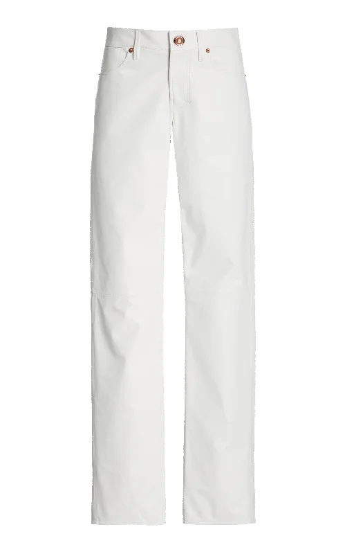 Affordable Women's Outfit Charles Pant in White Nappa Leather