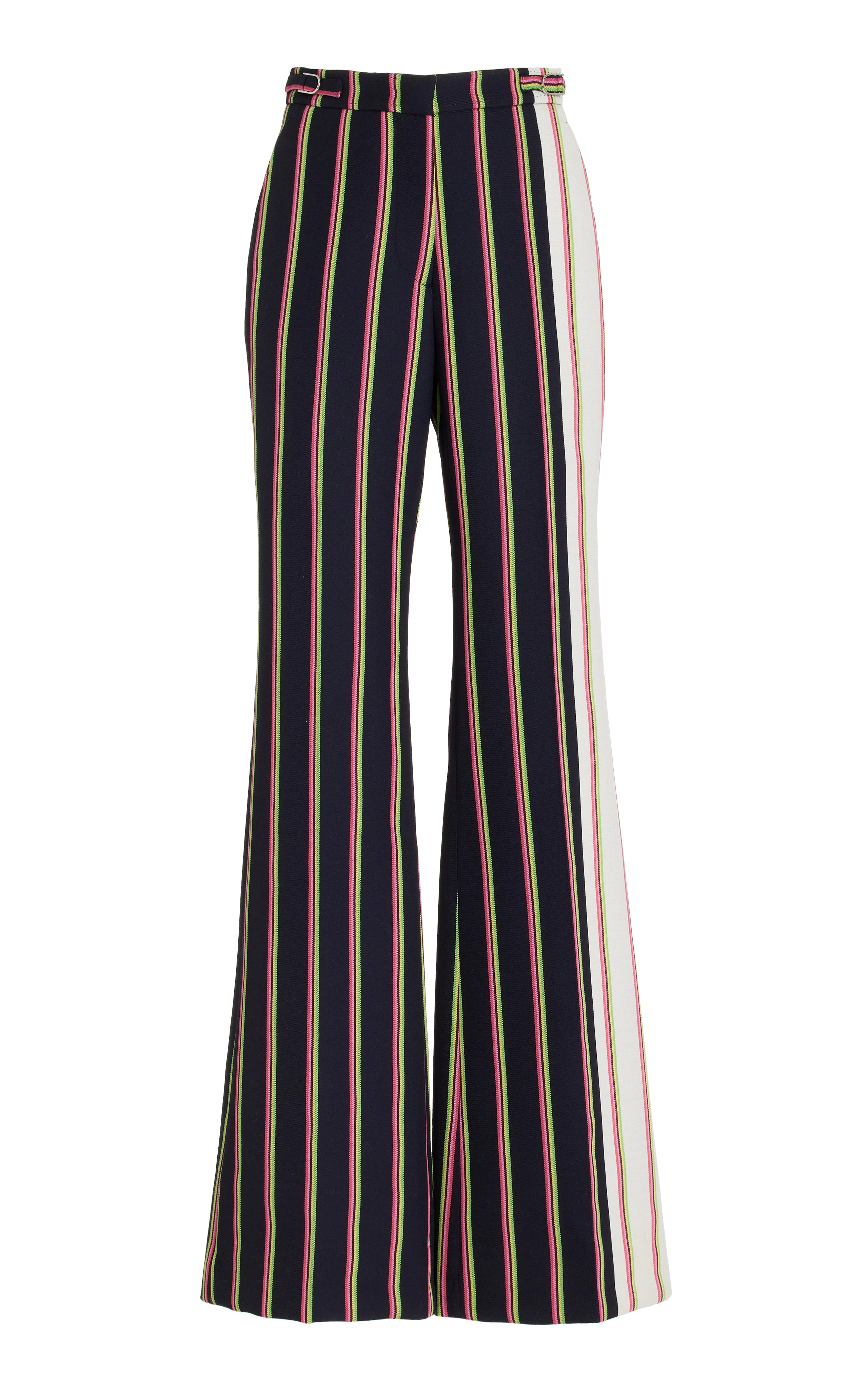 Women's Active Clothing Jones Pant in Navy Multi Striped Wool