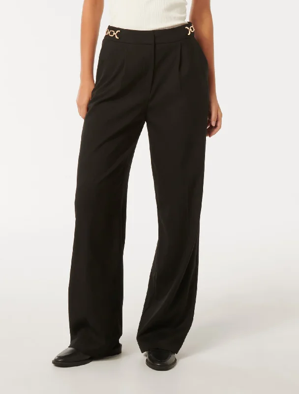 Clothes Of Woman Remi Trim Detail Straight Pants