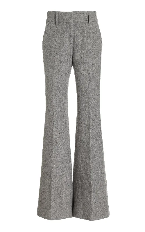 Affordable Women's Fashion Rhein Pant in Light Grey Melange Cashmere Linen