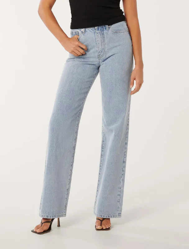 Discount Store Sky Straight Leg Jeans