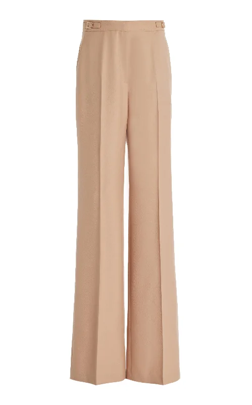 Chic Women's Outfit Ideas Vesta Pant in Camel Virgin Wool Twill