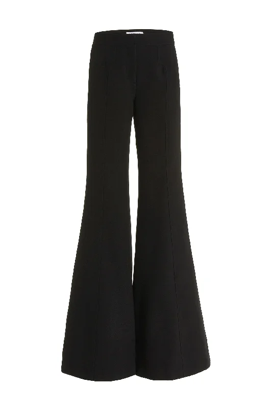 Luxury Women's Clothing Vita Pant in Black Double-Face Wool Crepe